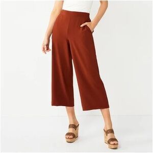 Nine West Wide-Leg Pull-on Cropped Pants